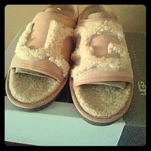 Womens UGG slides pure lined slippers